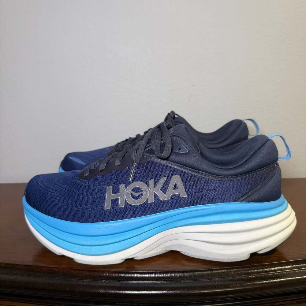 HOKA Bondi 8 Men Size 10D Outer Space All Aboard Running Shoes